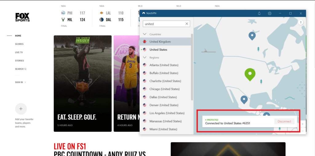 fox sports go nordvpn