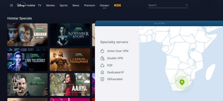 Disney Plus Hotstar Australia with NordVPN